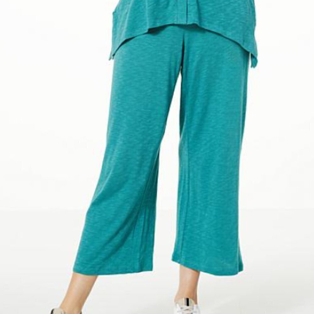 Colleen Lopez Black Wide Leg Pull On Casual Lounge Pants XS